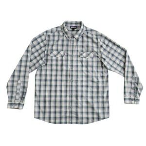 Patagonia (Mens Large) High Moss Long Sleeve Button Up‎ Plaid Shirt Lightweight